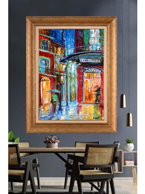 Giyense Altın Çerçeveli Dekoratif Paspartulu Tablo A646