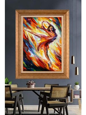 Giyense Altın Çerçeveli Dekoratif Paspartulu Tablo A653