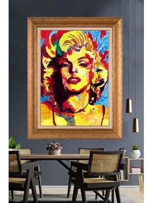 Giyense Altın Çerçeveli Dekoratif Paspartulu Tablo A870