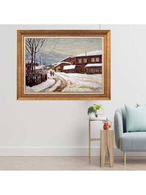 Giyense Altın Çerçeveli Dekoratif Paspartulu Tablo A1071