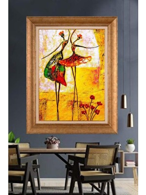 Giyense Altın Çerçeveli Dekoratif Paspartulu Tablo A734