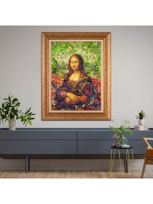 Giyense Altın Çerçeveli Dekoratif Paspartulu Tablo A802