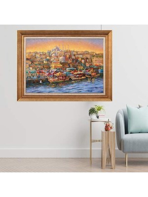 Giyense Altın Çerçeveli Dekoratif Paspartulu Tablo A1188
