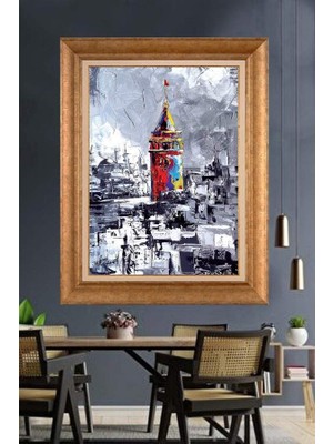 Giyense Altın Çerçeveli Dekoratif Paspartulu Tablo A679