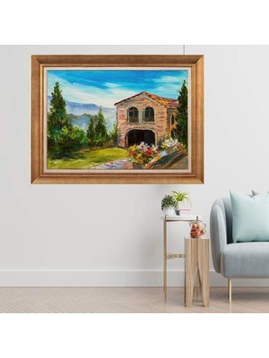 Giyense Altın Çerçeveli Dekoratif Paspartulu Tablo A1217