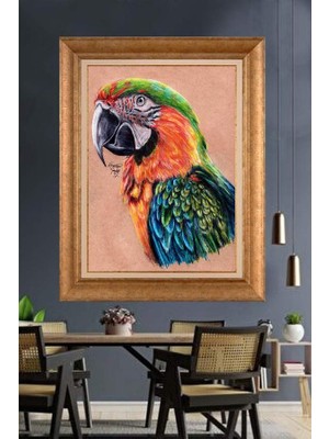 Giyense Altın Çerçeveli Dekoratif Paspartulu Tablo A743