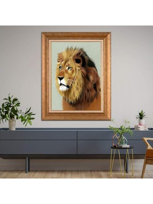 Giyense Altın Çerçeveli Dekoratif Paspartulu Tablo A914