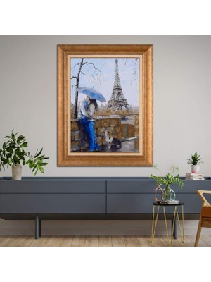 Giyense Altın Çerçeveli Dekoratif Paspartulu Tablo A922