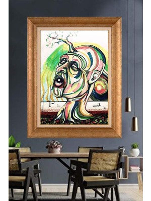 Giyense Altın Çerçeveli Dekoratif Paspartulu Tablo A715