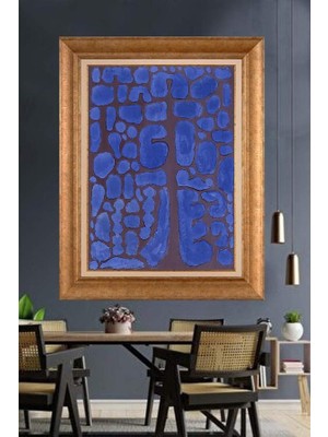 Giyense Altın Çerçeveli Dekoratif Paspartulu Tablo A568