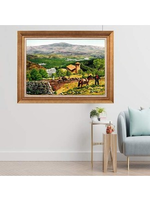 Giyense Altın Çerçeveli Dekoratif Paspartulu Tablo A1412