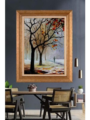 Giyense Altın Çerçeveli Dekoratif Paspartulu Tablo A729