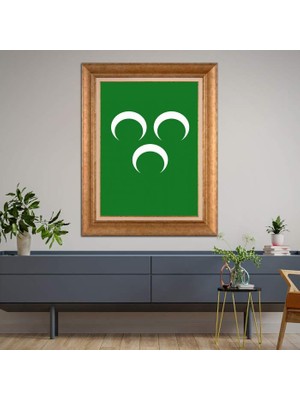 Giyense Altın Çerçeveli Dekoratif Paspartulu Tablo A809