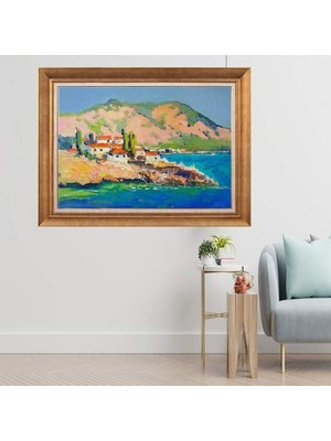 Giyense Altın Çerçeveli Dekoratif Paspartulu Tablo A967