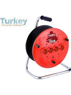 Extra 4lü Elektrik Seyyar Makaralı Uzatma Kablo 35 Metre Taşınabilir ( Lisinya )