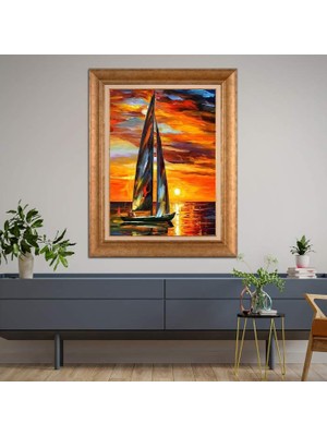 Giyense Altın Çerçeveli Dekoratif Paspartulu Tablo A835