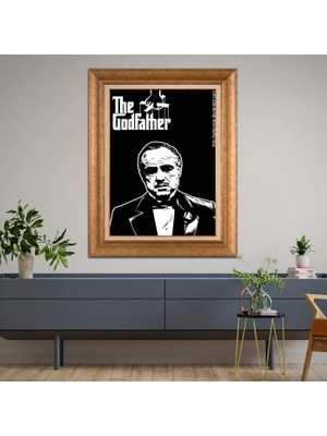 Giyense Altın Çerçeveli Dekoratif Paspartulu Tablo A837