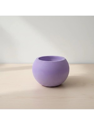 Fiyera Home Beton Mor Saksılık Mumluk