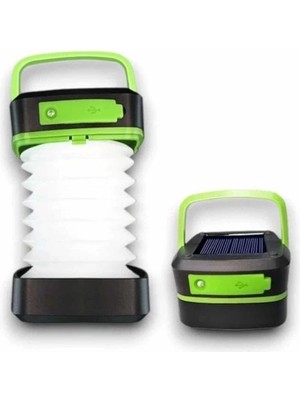 Kamp Feneri Lambası Solar Güneş Enerji Portatif Işıldak Şarjlı ( Lisinya )