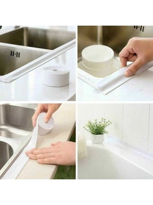 Pratik 145 gr Beyaz Su Sızdırmaz Lavabo Kenar Bandı (3.2m) ( Lisinya )