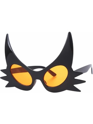 Siyah Renk Bıyık Tasarımlı Kedi Gözlüğü 19X11 cm - Lisinya