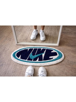 Tufty Friends Logolu El Yapımı Tufting Halı - Kaymaz Taban - Dekoratif Halı - Çok Amaçlı Halı