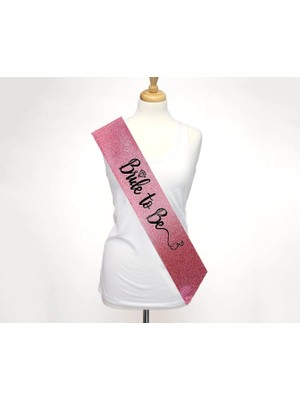 Balkan Grup Pembe Siyah Alyanslı Bride To Be Kuşak Kemer