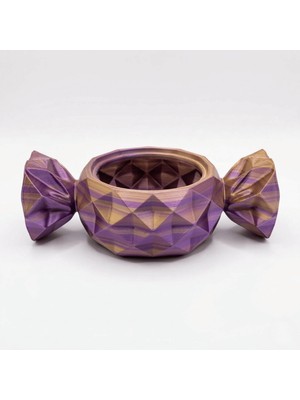 Atatuğ Hediyelik Çift Renkli Prizma Şeker Tasarımlı Dekoratif Kase - Özel Kutulu Hediyelik Obje