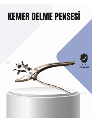 Kemer Delme Pensesi Çok Amaçlı 6 Farklı Delik Boyu Ayarlı Deri Delme Aleti - Lisinya