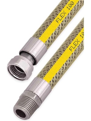 Ocak Fırın Doğalgaz Bağlantı Fleksi Extra Korumalı Hortum 1 Metre ( Lisinya )