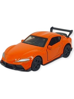 Kuzgun Ticaret Çek Bırak Metal Küçük Arabalar 8 cm - 6411A-14 - Turuncu (Lisinya)