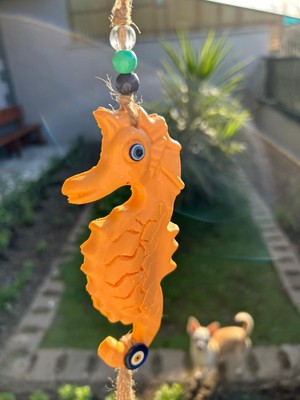 Deniz Kabuklu Deniz Atı Balkon & Bahçe Sarkac (Turuncu)