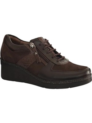 Forelli 13103-G Lydie Kahve Kadın Comfort Deri Ayakkabı