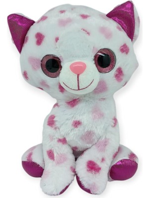 Kuzgun Ticaret Peluş Cam Gözlü Hayvanlar 25 cm - Kedi (Lisinya)