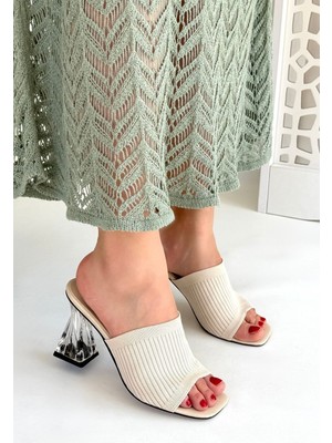 Kuzgun Ticaret Evra Ten Triko Topuklu Terlik - Lisinya