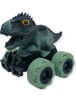 Kuzgun Ticaret Sürtmeli Dinazor Arabalar 12 cm - H-20 - Stegosaurus - Yeşil (Lisinya)