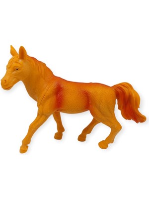 Kuzgun Ticaret Çiftlik Hayvanları Serisi - Yarış Atı 12 cm - Turuncu (Lisinya)