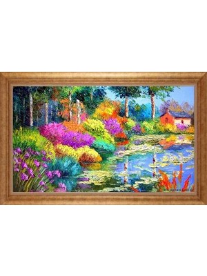 Giyense Altın Çerçeveli Dekoratif Paspartulu Tablo HHJ7451