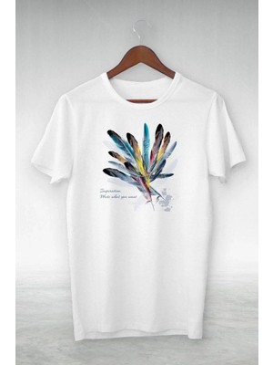 Pileli Store Kadın Baskılı Oversize  Kısa Kol T-Shirt - Beyaz