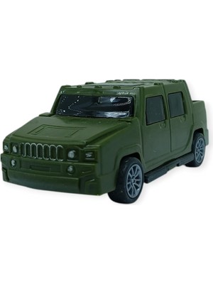 Kuzgun Ticaret Çek Bırak Arabalar 10 cm - Yeşil Çift Kabin Pick-Up (Lisinya)