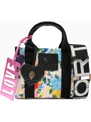 Kurt Geiger Xs Southbank Floral Mini Lüks Tasarım Kadın Tote Çanta