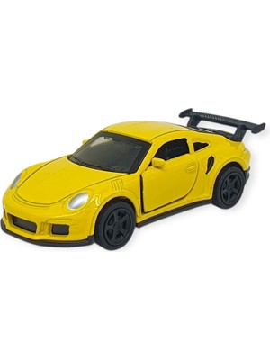 Kuzgun Ticaret Çek Bırak Metal Küçük Arabalar 8 cm - 6411A-19 - Sarı (Lisinya)