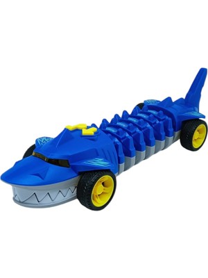 Kuzgun Ticaret Köpekbalığı Araba - Otomatik Hareketli Sesli Işıklı 32 cm - Mavi Köpekbalığı (Lisinya)