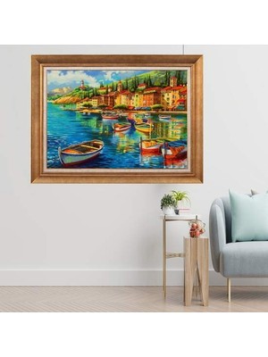 Giyense Altın Çerçeveli Dekoratif Paspartulu Tablo HHJ7072