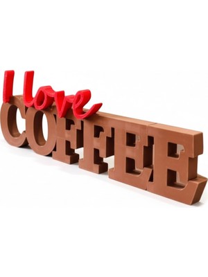 Mescolare Love Coffee Dekoratif 3D Yazı – Kahve Köşesi Mutfak Dekoru – Masa Üstü Biblo