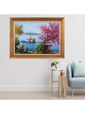 Giyense Altın Çerçeveli Dekoratif Paspartulu Tablo HHJ7128