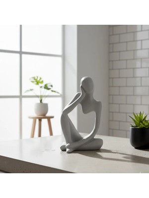 Fiyera Home Beton Gri Figür Biblo