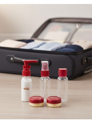 Kuzgun Ticaret Seyahat Için 5’li Şeffaf Kozmetik Organizer Seti - Lisinya