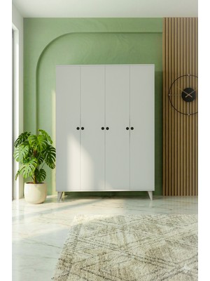 İmbaş Safir 4 Kapaklı Gardırop