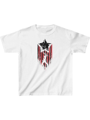 Hobilinka Unisex Çocuk Baskılı T-Shirt - Beyaz
